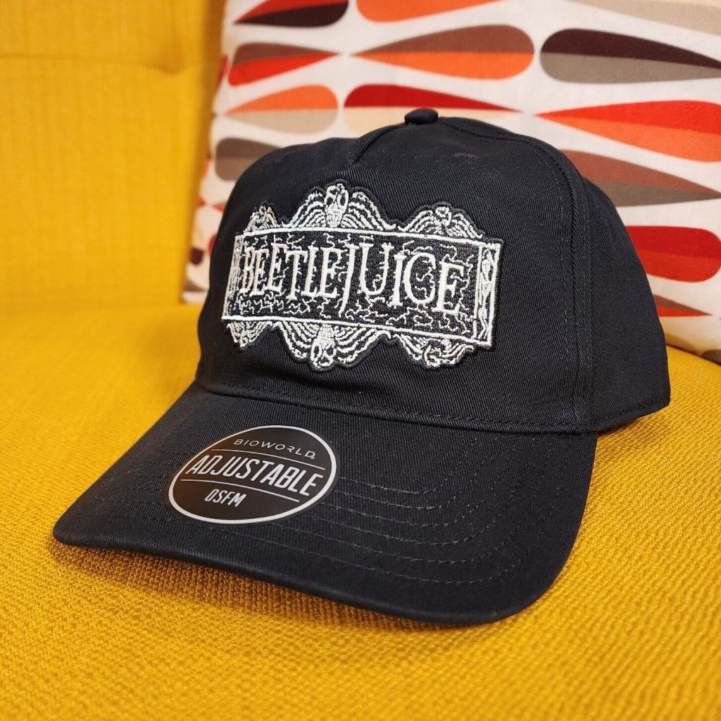 Beetlejuice Snapback Black Baseball Cap Embroidered Hat New